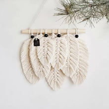 Load image into Gallery viewer, Nordic Ins Studio Clothing Home Photography Props Gift Boho Decoration Small Macrame Leaf Feather Wall Tapestry Headboard