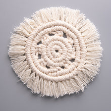 Load image into Gallery viewer, Macrame Coaster Handmade Placemat for Dining Table Cotton Woven Bedside Kitchen Decoration Accessories Table Mat Boho Decor
