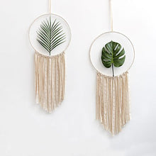 Load image into Gallery viewer, 2pcs Macrame Hanging Wall Tapestry Catcher Wall Hanging Decoration Pastoral Wall Plants Wall Dream Catcher Boho Decor

