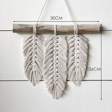 Load image into Gallery viewer, Nordic Ins Studio Clothing Home Photography Props Gift Boho Decoration Small Macrame Leaf Feather Wall Tapestry Headboard
